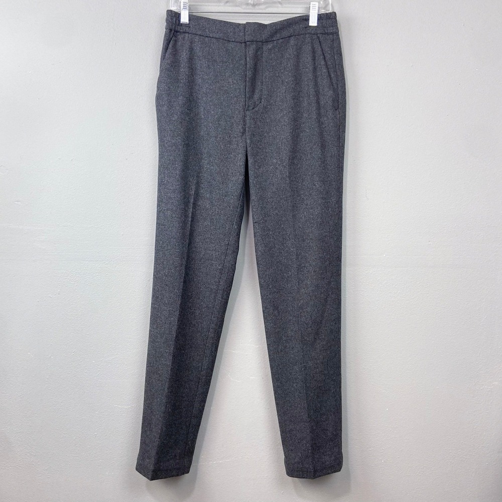 Everlane Manteco Recycled Wool Blend Pants Size 30 Charcoal Gray Flannel Trouser